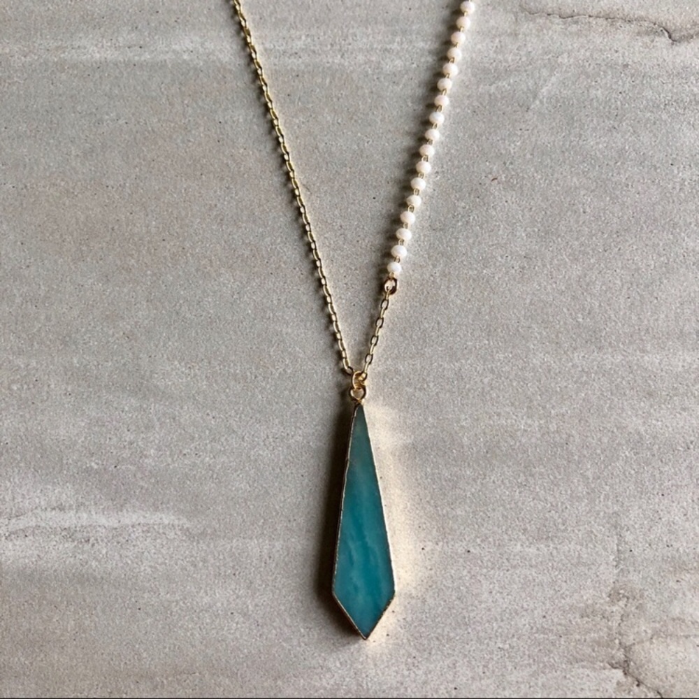 ❗️LAST❗️Amazonite Rosary Bead Necklace - Picture 2 of 8